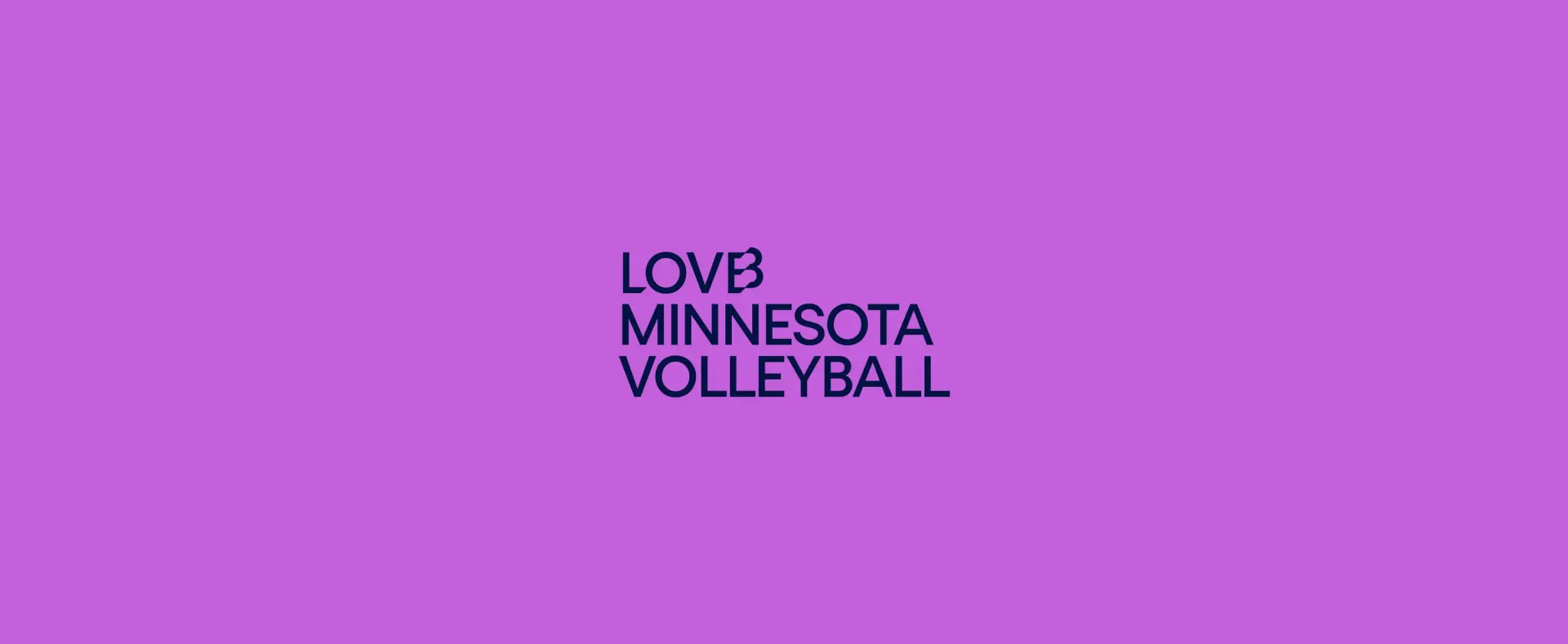 LovB Minnesota Volleyball text on purple background