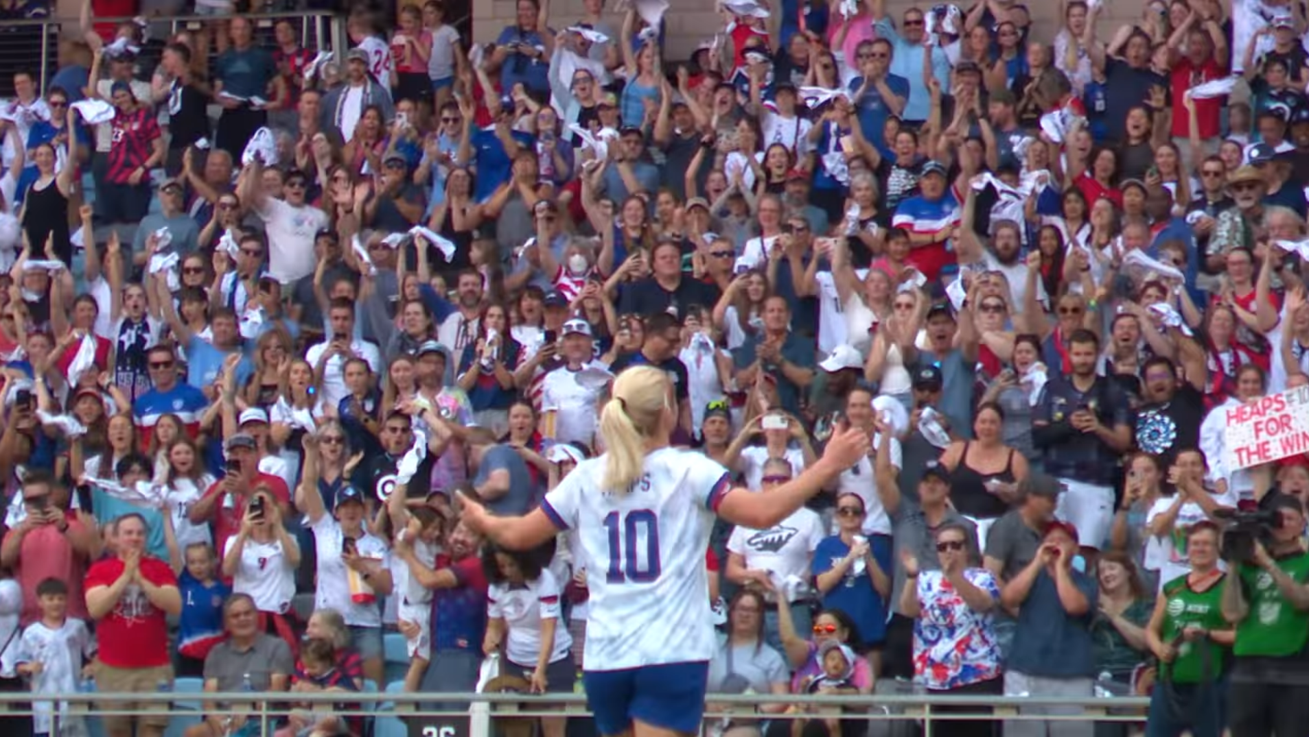 Screen shot of Denver Summit FC Signs U.S. Women’s National Team Captain Lindsey Heaps Video